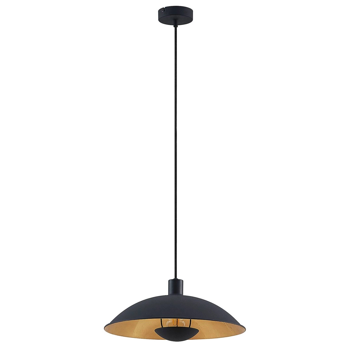 Lindby Pendelleuchte Narisara 9627745 Modern in Schwarz aus Metall 1-flammi günstig online kaufen