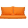 Setgarden  Mix Bench Kissen Outdoor Kissen Bankauflage 120x60+2x50x56cm Kissen Für 2-Sitzer Bänke 1tlg Orange