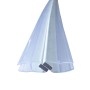 Bagnoxx Magnetdichtung für Duschtüren, 2er Set, transparent, für 8mm Glas.