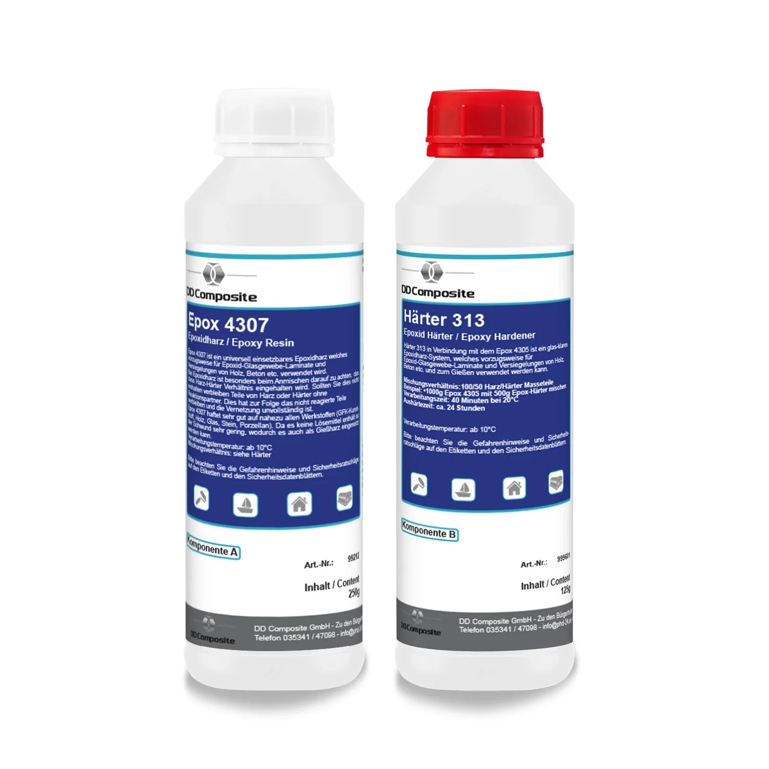 DD Composite Epoxidharz 250g Epox 4307 + 125g Härter 313 günstig online kaufen