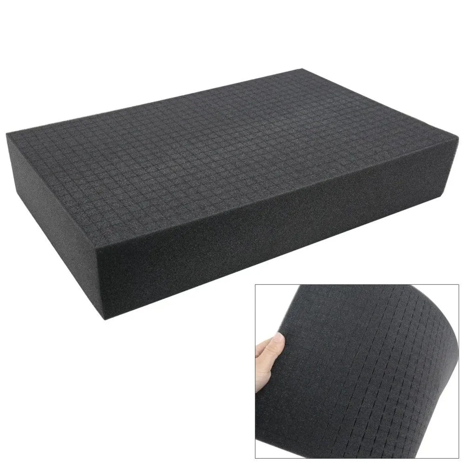 HMF 1456-100 Rasterschaumstoff Würfelschaum 345 x 550 mm Double-Size Koffereinlage Tabletop Höhe 100 mm