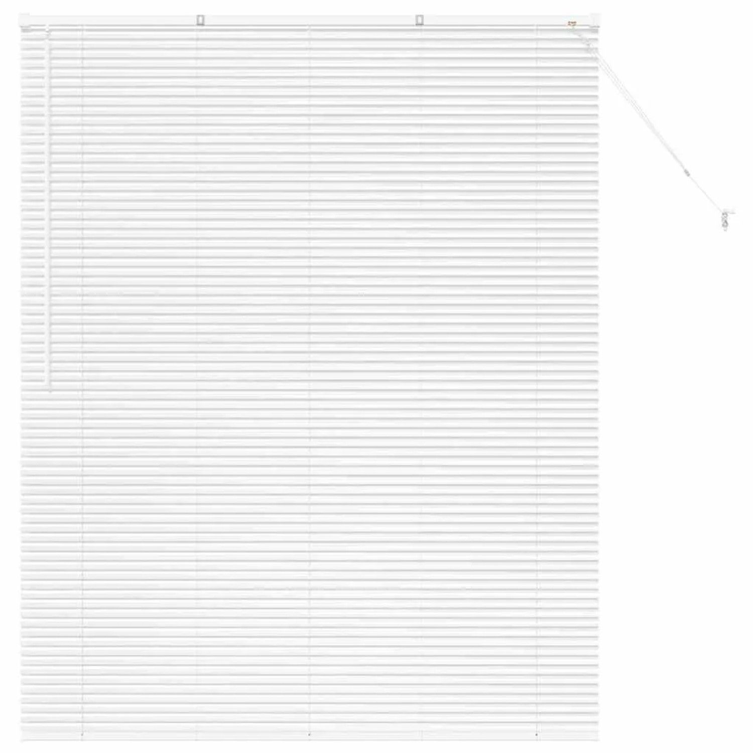 vidaXL Balkenjalousien mit Vorhängen Weiß 175 x 140 cm Aluminium 42006005 günstig online kaufen