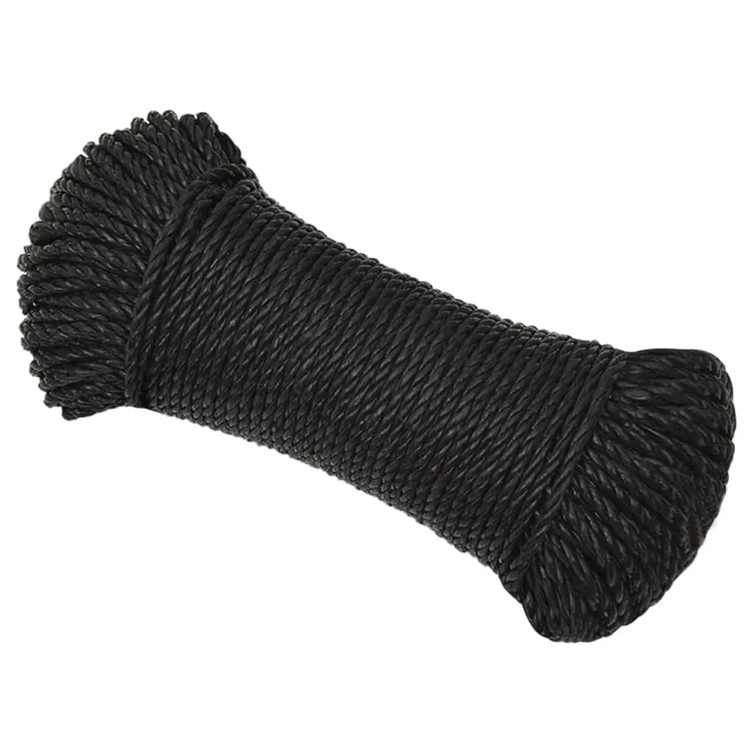 vidaXL Arbeitsseil Schwarz 6 mm 25 m Polypropylen 153001