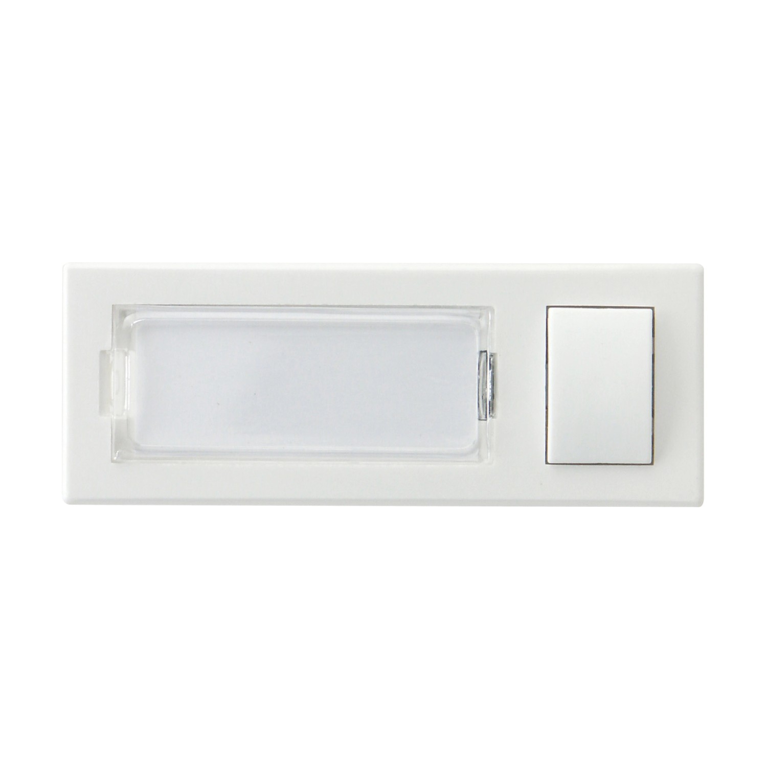 REV Klingeltaster rechteckig Weiß mit ext. Knopf H: 8,8 cm