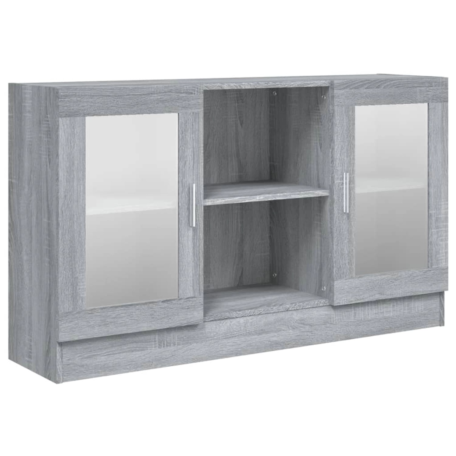 vidaXL Vitrinenschrank Grau Sonoma 120x30,5x70 cm Holzwerkstoff 815628 günstig online kaufen
