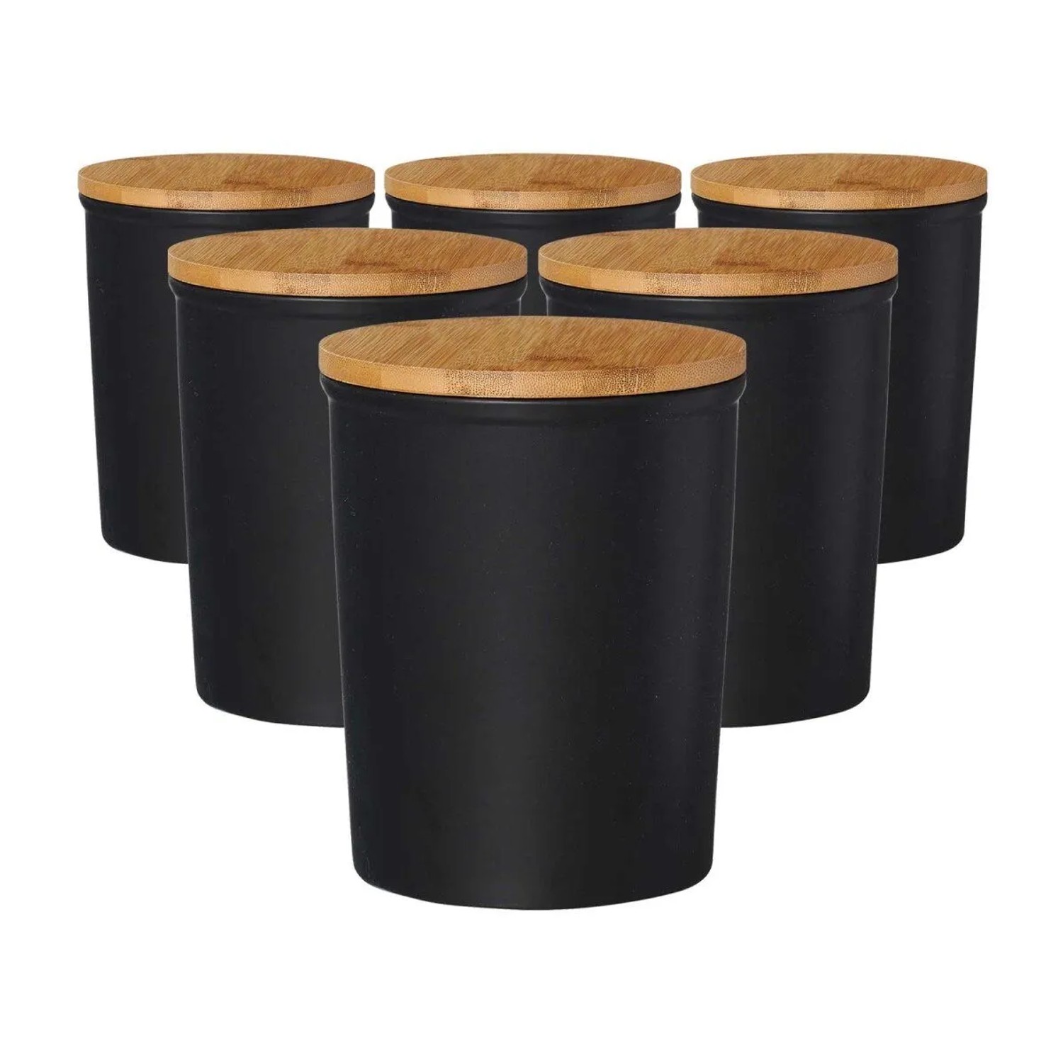 Ritzenhoff & Breker Jasper Vorratsdose 1,8, Schwarz 6er Set
