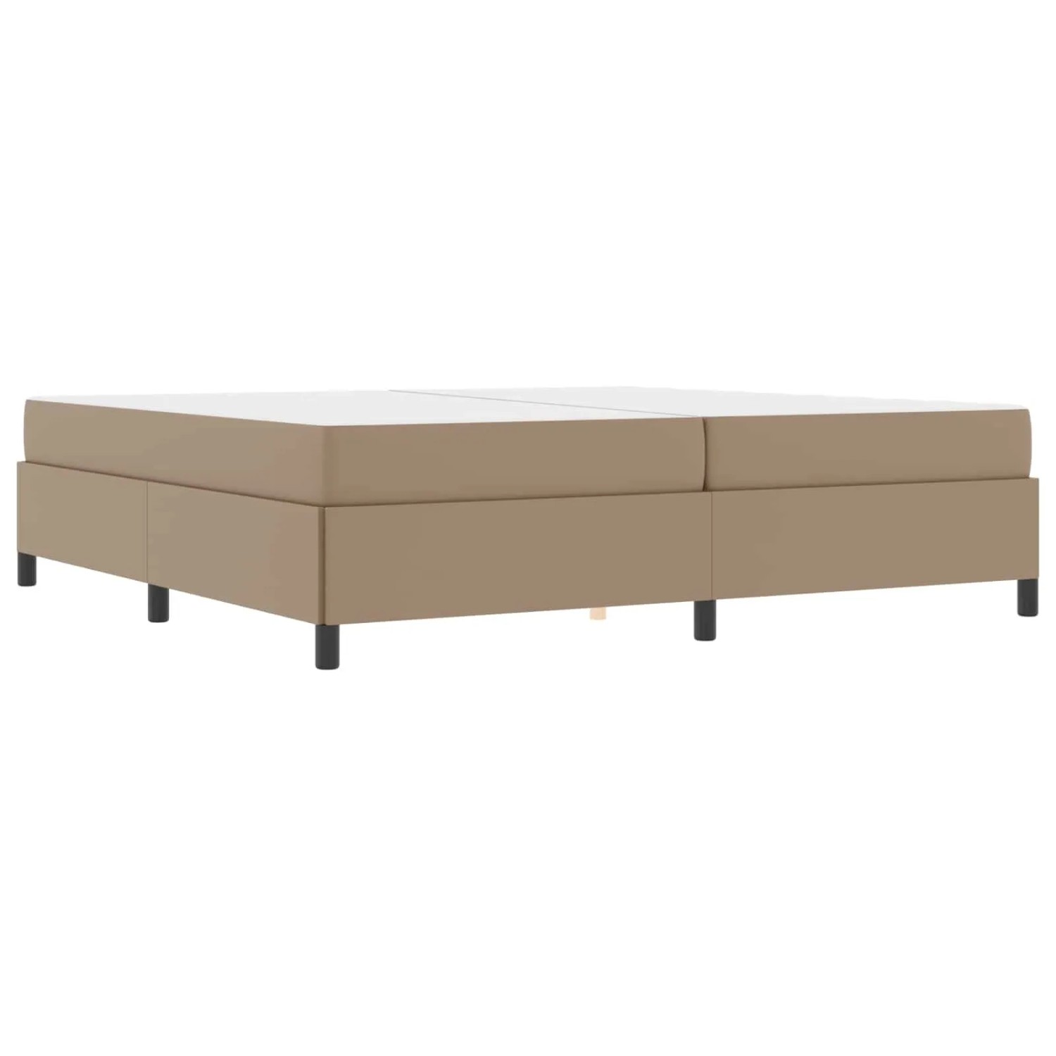 vidaXL Bettrahmen mit Matratze Cappuccino 200 x 200 cm Stoff 3399023