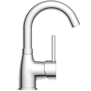 Eisl Waschtischarmatur Futura Chrom mit hohem, schwenkbarem Auslauf.