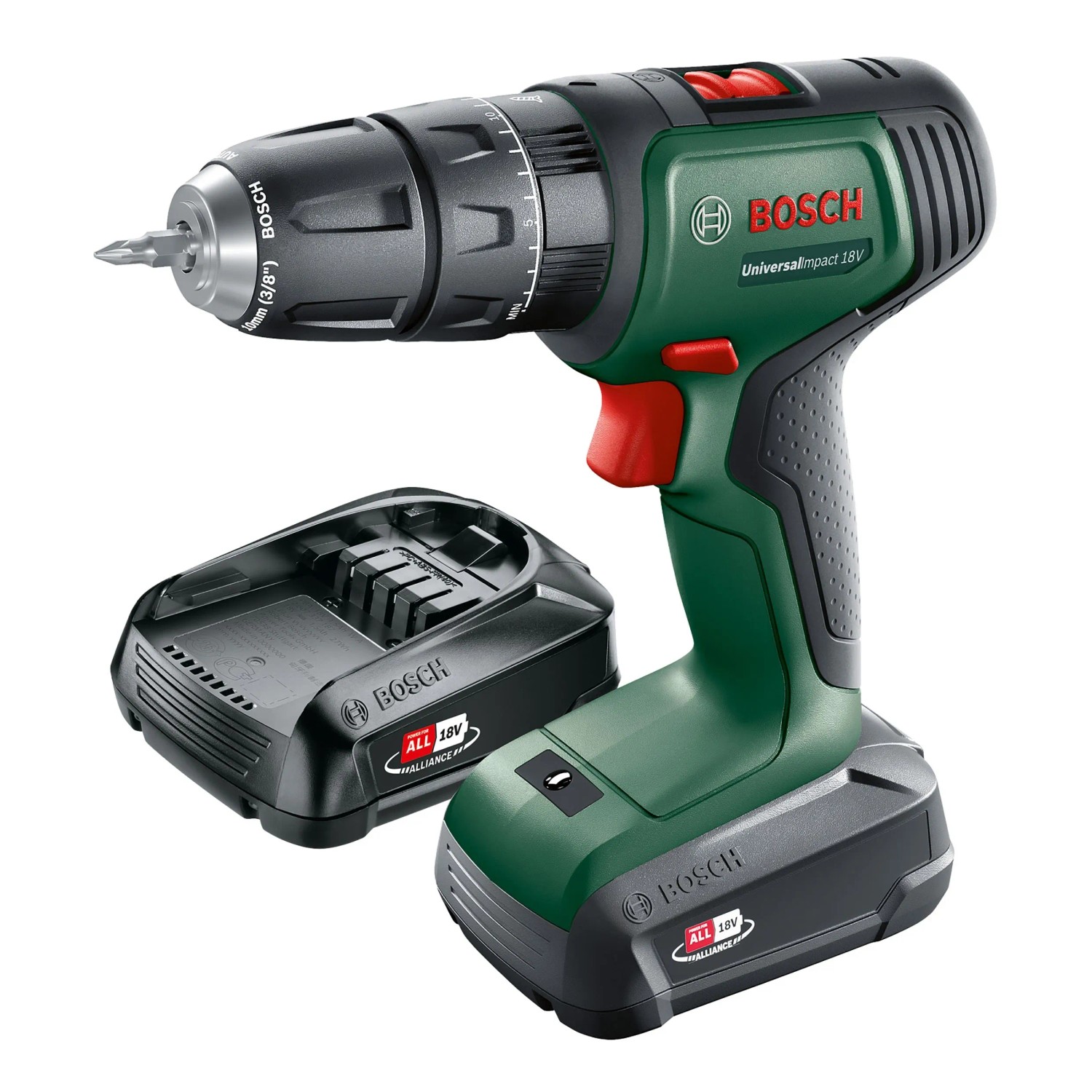 Bosch Akku-Schlagbohrschrauber UniversalImpact 18 V inkl. Box und 241 Zubehören
