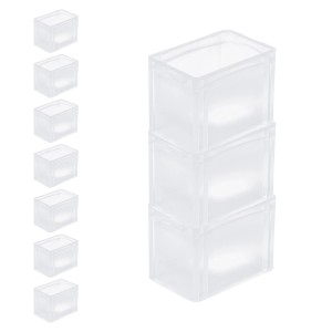 SuperSparSet: 10 transparente Eurobehälter BasicLine mit Deckel, 9,4 Liter, gestapelt.