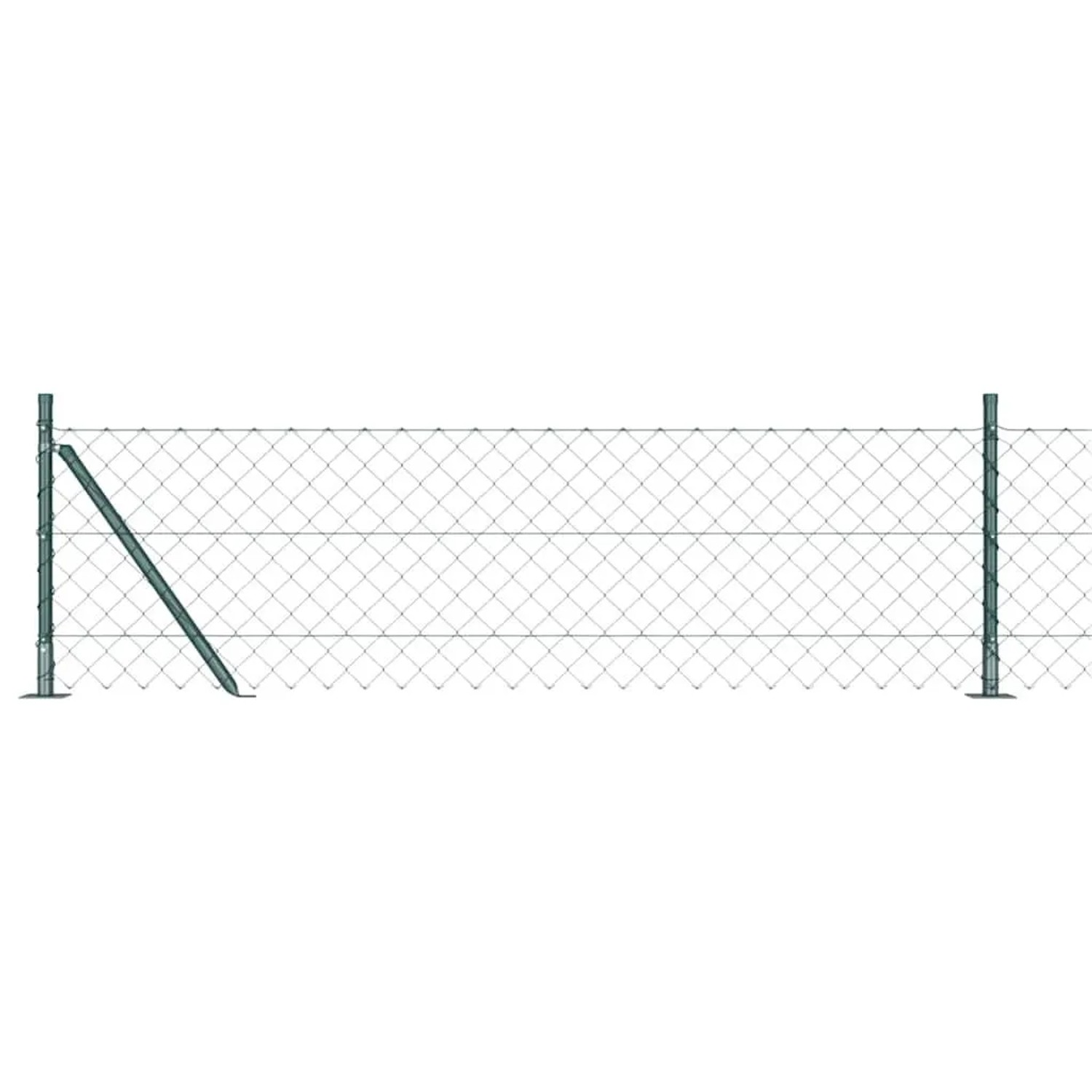 vidaXL Zaunpfosten Grün 25 x 0,6 m 60 x 60 mm Maschen Stahl und PVC 3351247 günstig online kaufen
