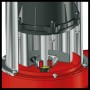 Detailaufnahme: Einhell GE-SP 4095 N-A LL ECO Klarwasserpumpe im Schnitt, rot/silber.