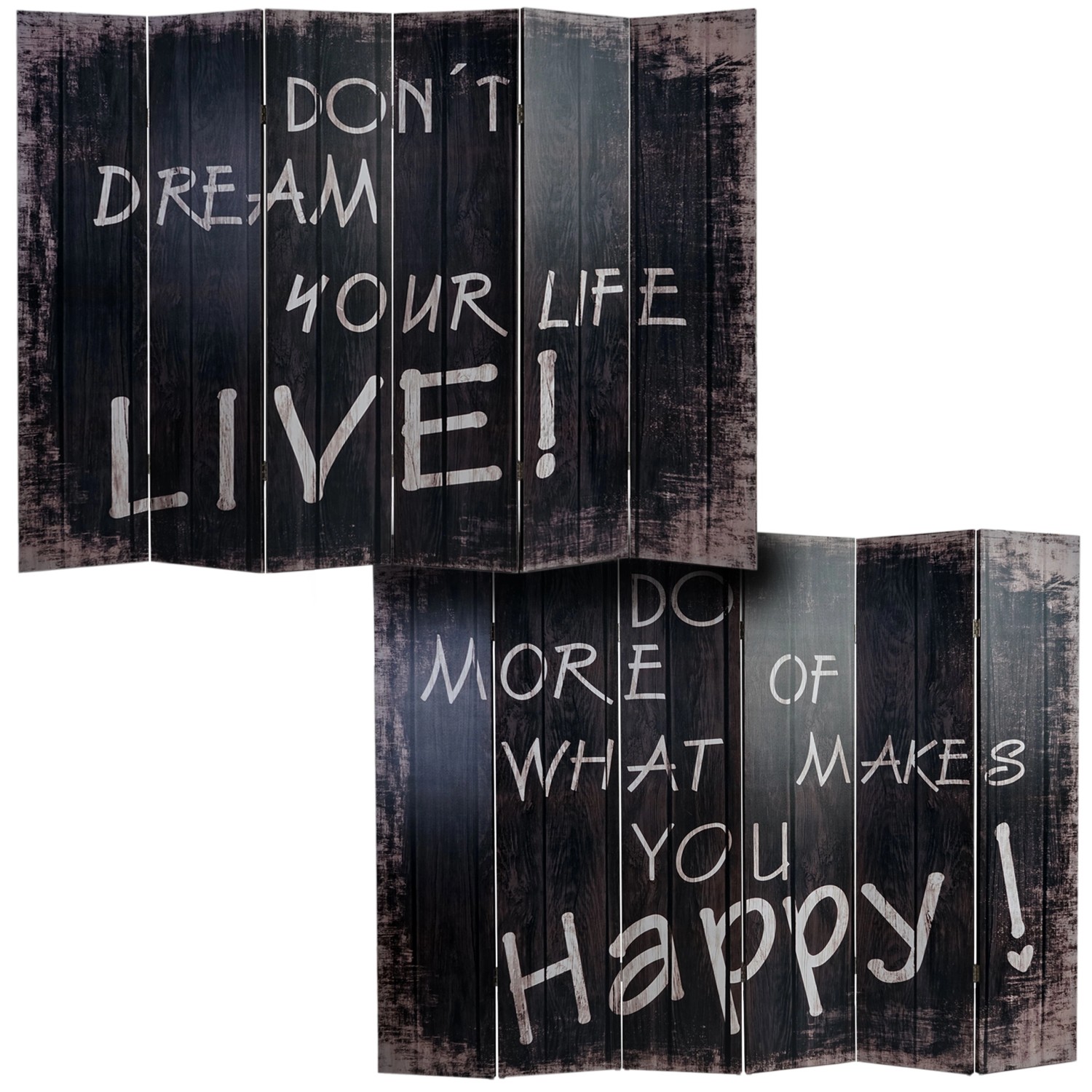 MCW Foto-Paravent Retro 180x240cm Spruch günstig online kaufen