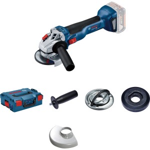 Bosch Professional Akku-Winkelschleifer GWS 18V-10 Solo mit Zubehör und L-Boxx, 115mm