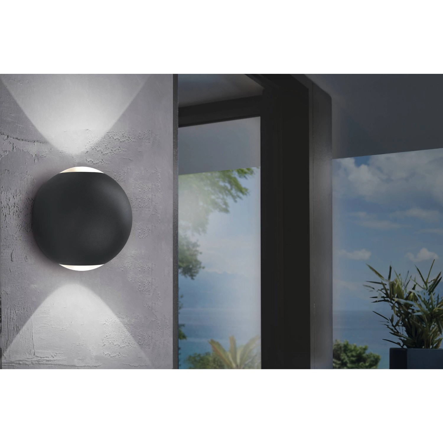 EGLO LED Außen Wandleuchte ABUGO Schwarz IP54 günstig online kaufen