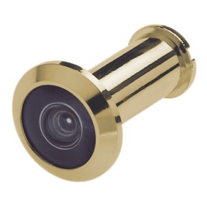 Türspion Basi TS 680 aus Messing, silberfarben, für mehr Sicherheit.