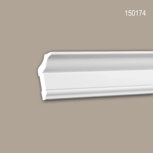 Weiße PROFHOME Eckleiste 150174, 36 m Set Zierleisten für Paneele, Neo-Klassizismus Stil.