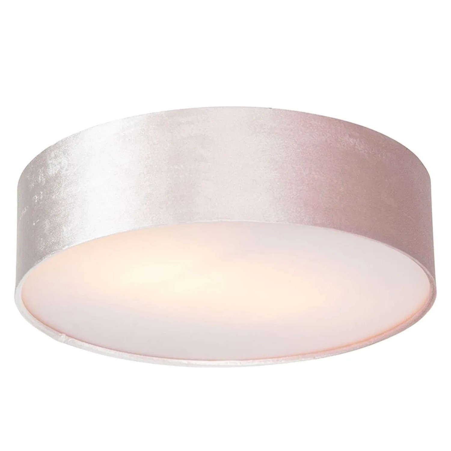 QAZQA Deckenleuchte Rosa 40 cm mit Goldener Innenseite Drum