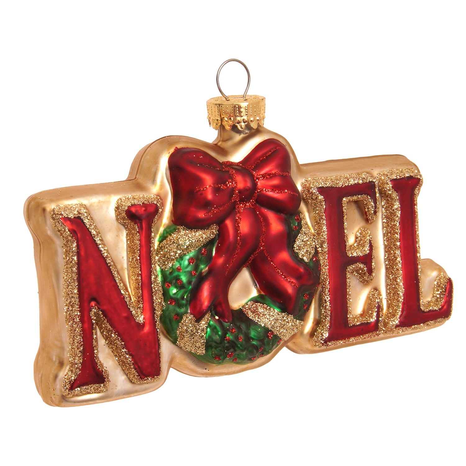 Krebs Glas Lauscha Baumschmuck Noel-Aufhänger Goldfarbig 11cm