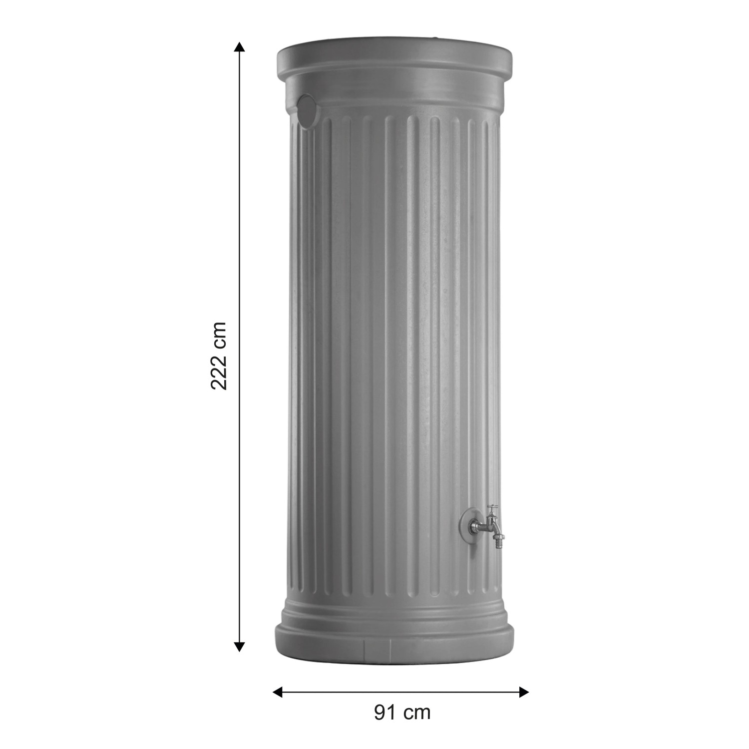 Garantia Regentonne 1000 l Steingrau Ø 91 cm kaufen bei OBI