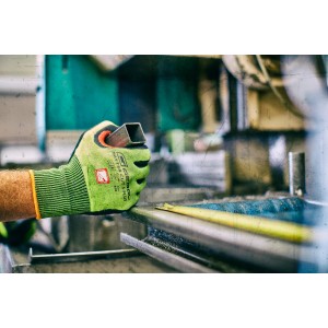 Gebol Arbeitshandschuh Master Cut 5 Plus Gr. 10, grün, mit Schnittschutz und guter Griffigkeit.