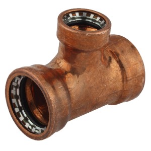 Kirchhoff Reduzier-T-Stück, blank, 22x15x22mm, 3 Muffen für Sanitär- und Heizungsinstallationen.