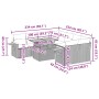 vidaXL 9-tlg. Garten-Sofagarnitur, grau, Poly Rattan, mit Maßen. Ideal für Terrasse und Garten.