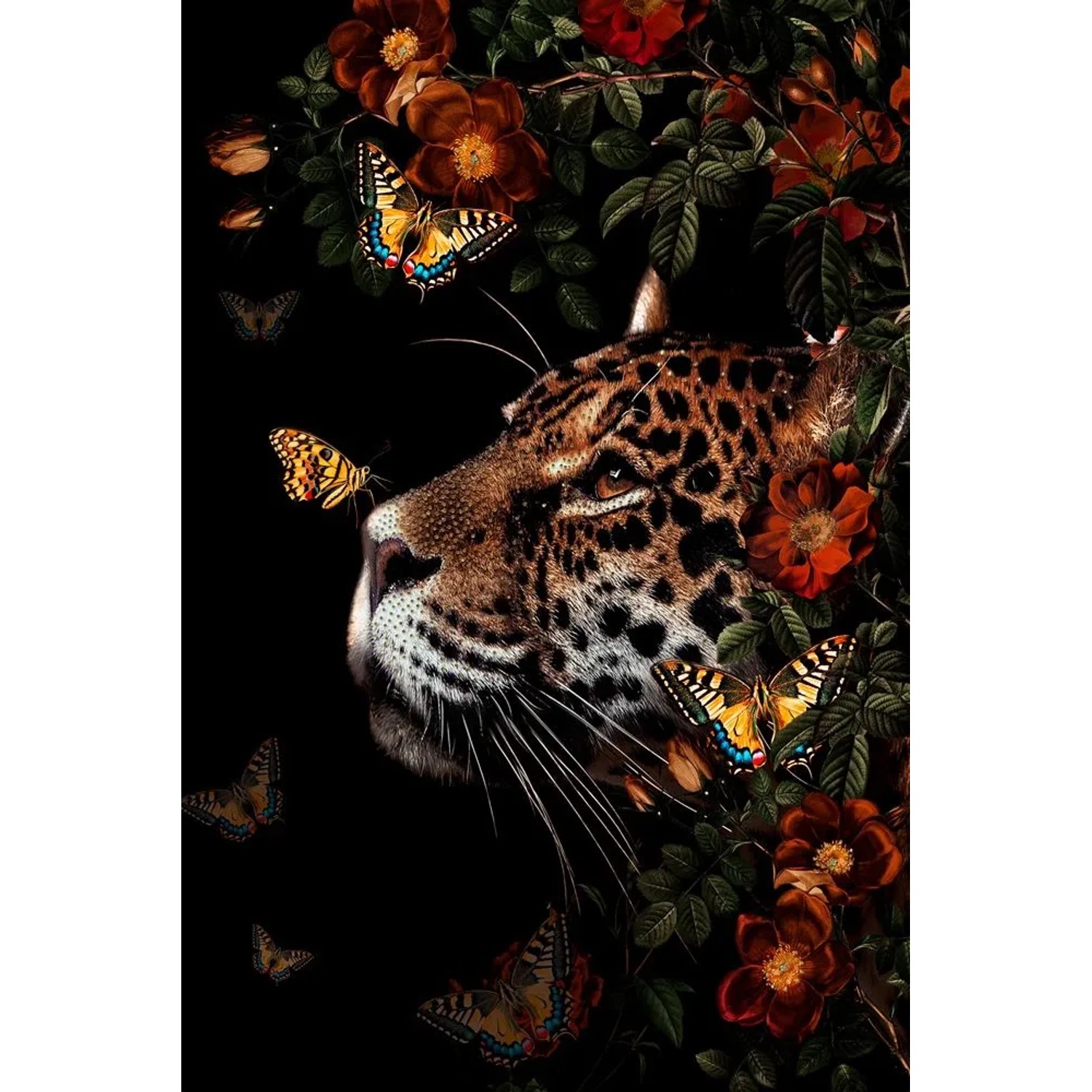 Art Universe Glasbilder Glitzernder Leo 80 x 120 cm