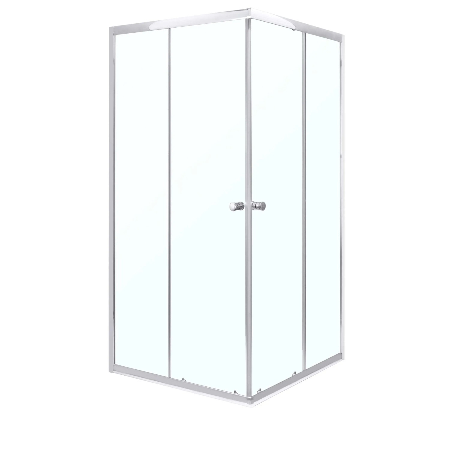 Kerra Duschkabine Olga SQ 80x80cm 4mm ESG Glas Verchromt ohne Duschwanne