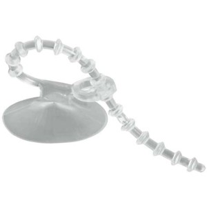 Hobby Universalsauger, 2er Set für Aquarien. Transparenter Saugnapf mit Kabelbinder-ähnlicher Befestigung.