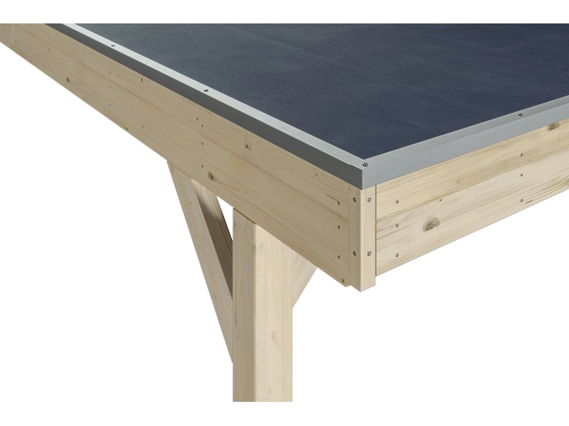 Skan Holz Carport 554 cm EPDM-Dach 321 mit Grunewald bei x cm Natur OBI kaufen