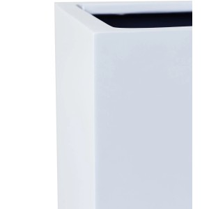 Weißer Vivanno Pflanzkübel Block, 30x30x60 cm, aus Fiberglas.