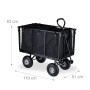 Relaxdays Bollerwagen Stahl Schwarz Klappbar Abnehmbar 83 cm x 51 cm x 110 cm 21,7 kg_4
