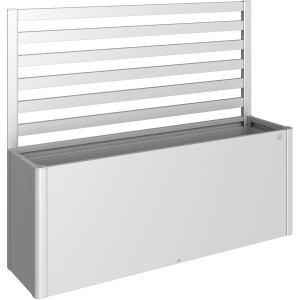 Biohort Rankgitter für Hochbeet, 91cm hoch, silber-metallic, für Pflanzenwachstum.