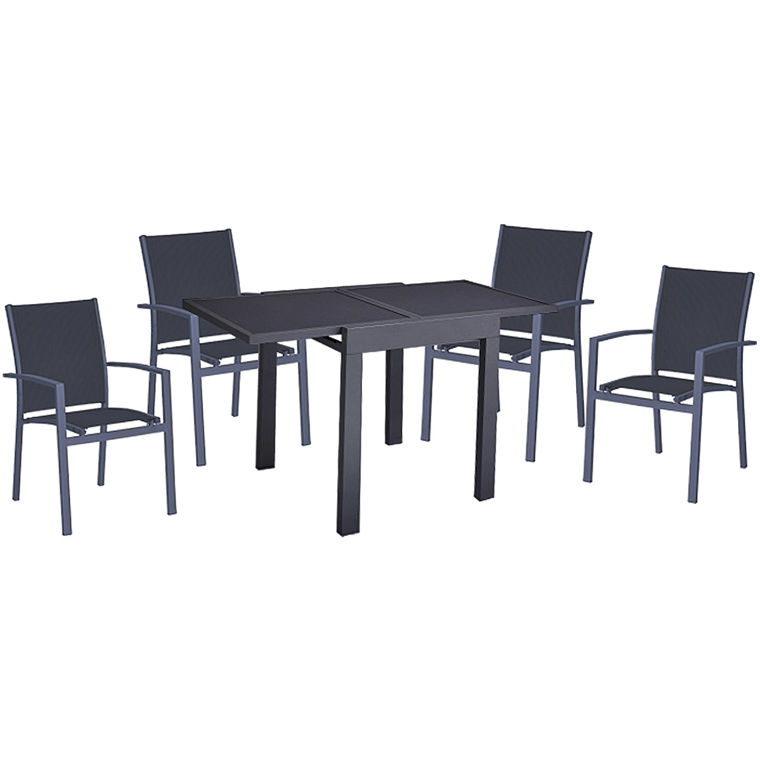 Garden Pleasure Gartenmöbel-Set Elena 5-teilig Anthrazit günstig online kaufen