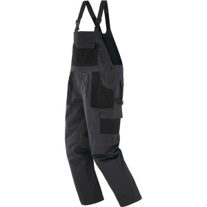 Bridgework Herren Arbeitslatzhose in Anthrazit/Schwarz, Größe 50, mit praktischen Taschen.