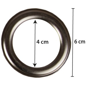Detailaufnahme einer Öse (6 cm) für Arsvita Verdunkelungsgardine, Innenmaß 4 cm.