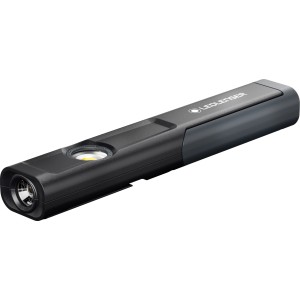 Ledlenser iW4R Arbeitsleuchte: Kompakte, schwarze LED-Taschenlampe mit Clip und Magnethalterung.