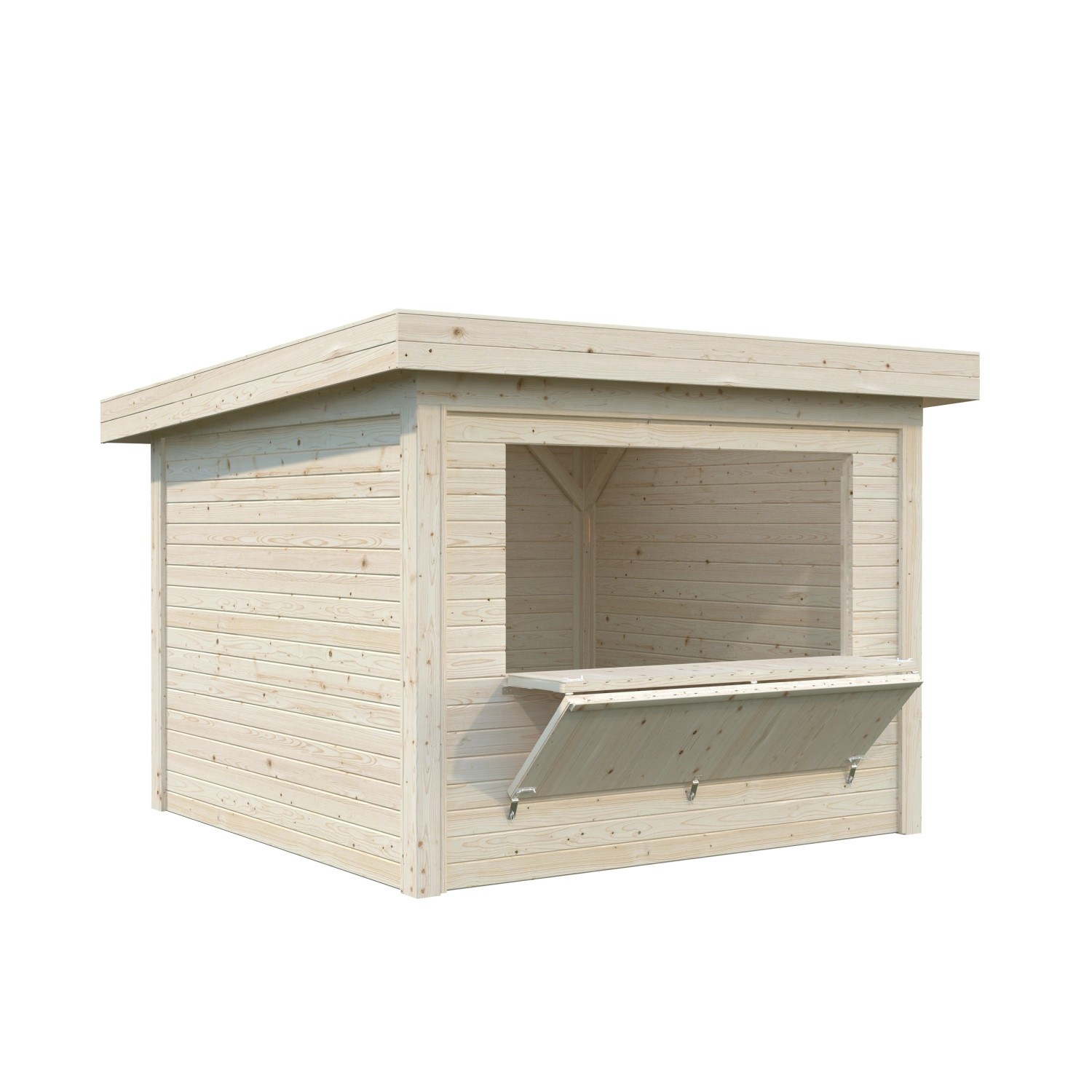 Palmako Marktstand Lenna Set 304 Naturbelassen 300 cm x 300 cm FSC®