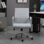 Hellgrauer Svita Office Comfort Bürostuhl mit niedriger Rückenlehne und Stoffbezug.