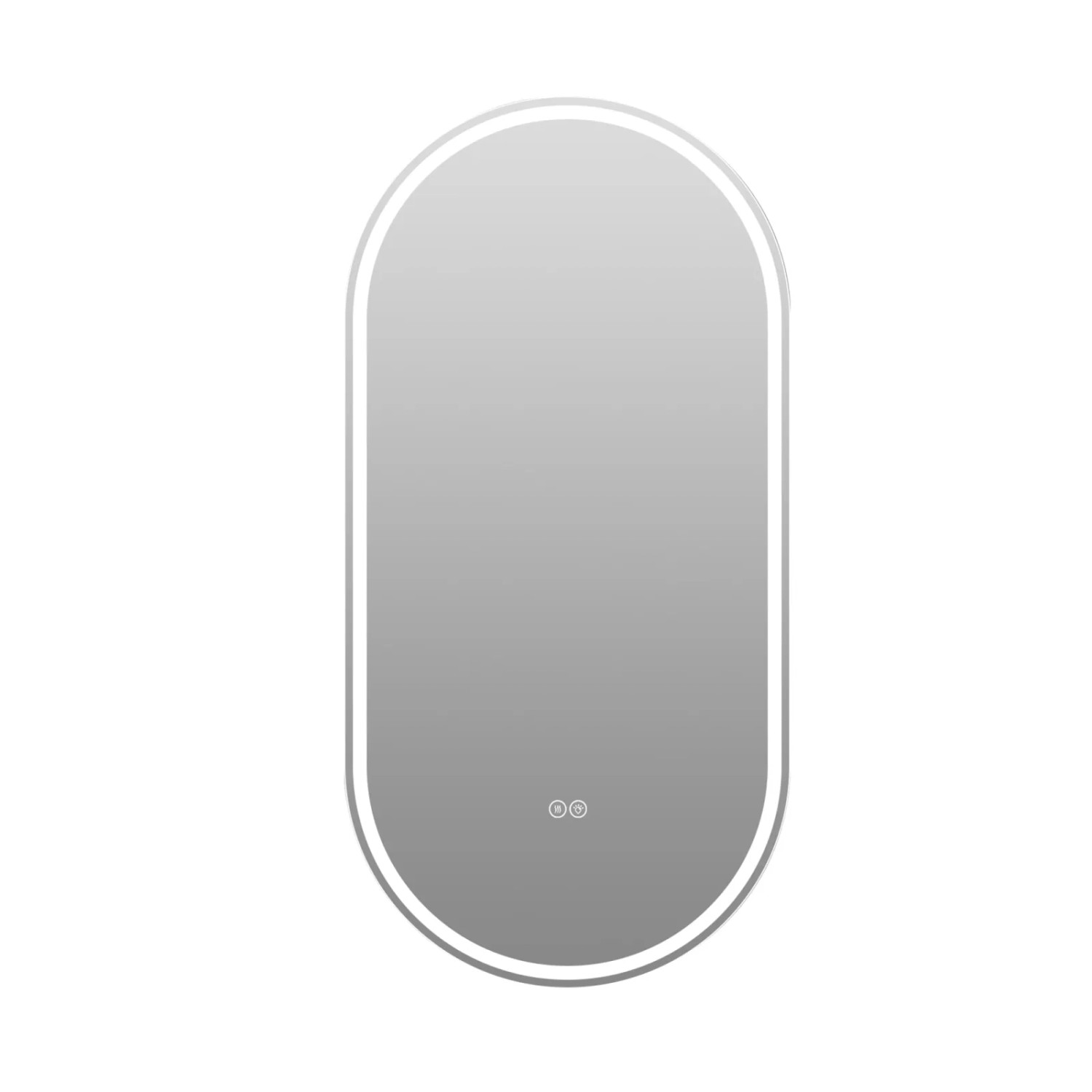 PXloue LED Badezimmerspiegel 60x120 cm Rahmenlos Oval mit Front und Backlight Touch Dimmbar