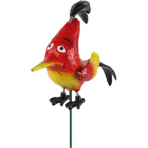 Deko-Gartenstecker Vogel, 52 cm, bunter Kunststoff-Vogel für die Gartendekoration.