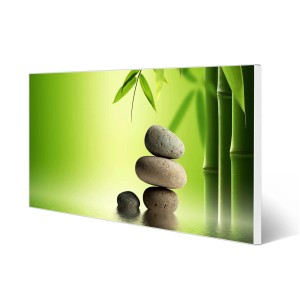 Banjado Magnettafel mit Stein-Motiv 'Innere Ruhe', 78x37cm. Dekorative Magnetwand für Notizen und Fotos.