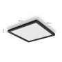 Schwarzes Philips Hue LED-Panel Tento White & Color Ambiance M (39,5x39,5cm) mit Maßangaben.