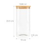 Relaxdays Vorratsgläser 9er Set Glas Transparent Luftdicht 1500 ml 500 ml_4