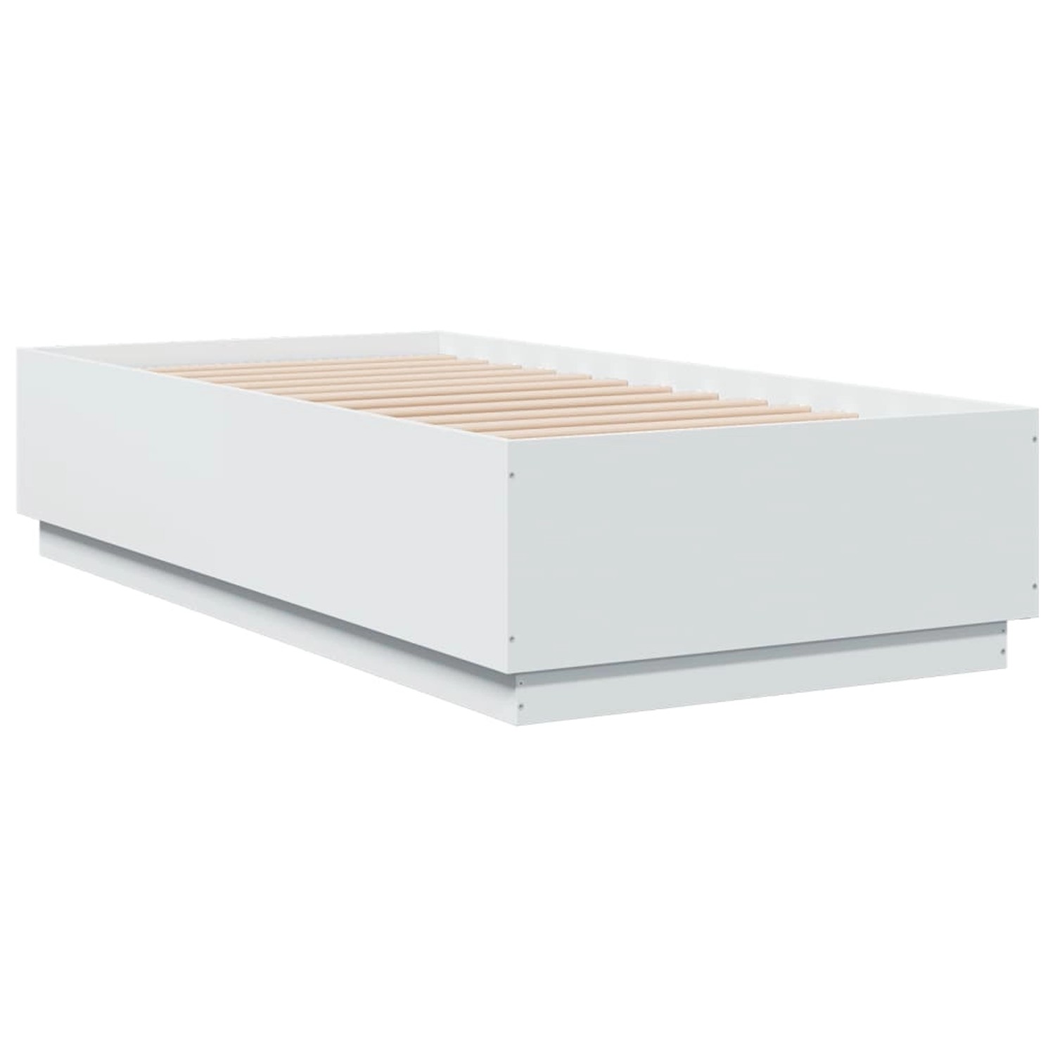 vidaXL Bettgestell mit LED Weiß 75x190 cm Holzwerkstoff 3209667 günstig online kaufen