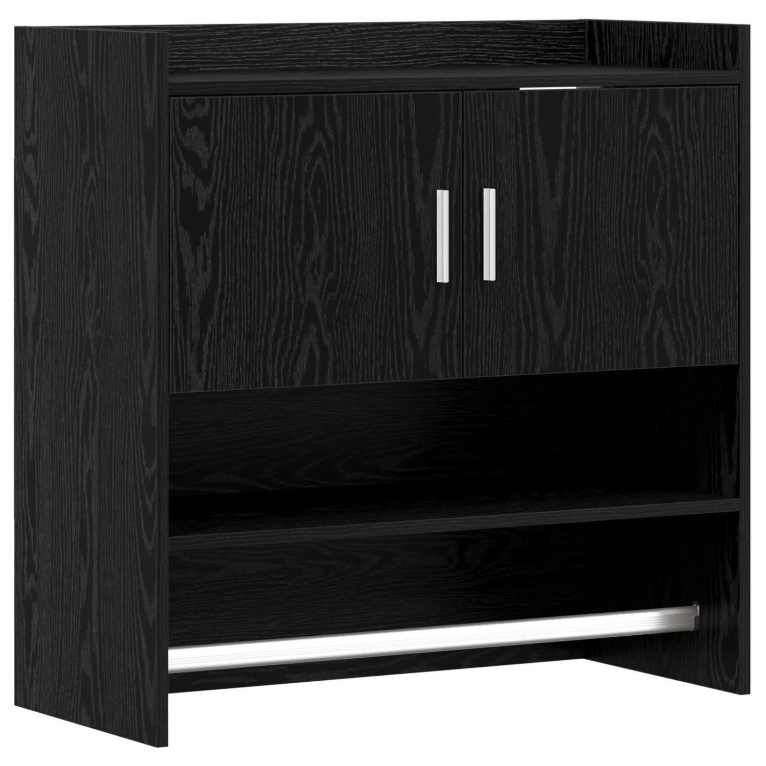 vidaXL Wandregal Wandhalterung Schwarze Eiche 80 x 36 x 80 cm 8011380
