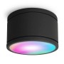 Schwarzer LED Spot IP44 mit RGB CCT Lampe für Bad & Außen, smarte Steuerung.