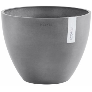 Ecopots Pflanztopf Antwerp, 50 cm, grau. Kelchförmiger Blumentopf für Innen- und Außenbereich.