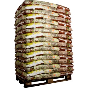 Palette OBI Pinienrinde Mittel, 51 Säcke à 45 l, zur Beetabdeckung und als Mulchmaterial.